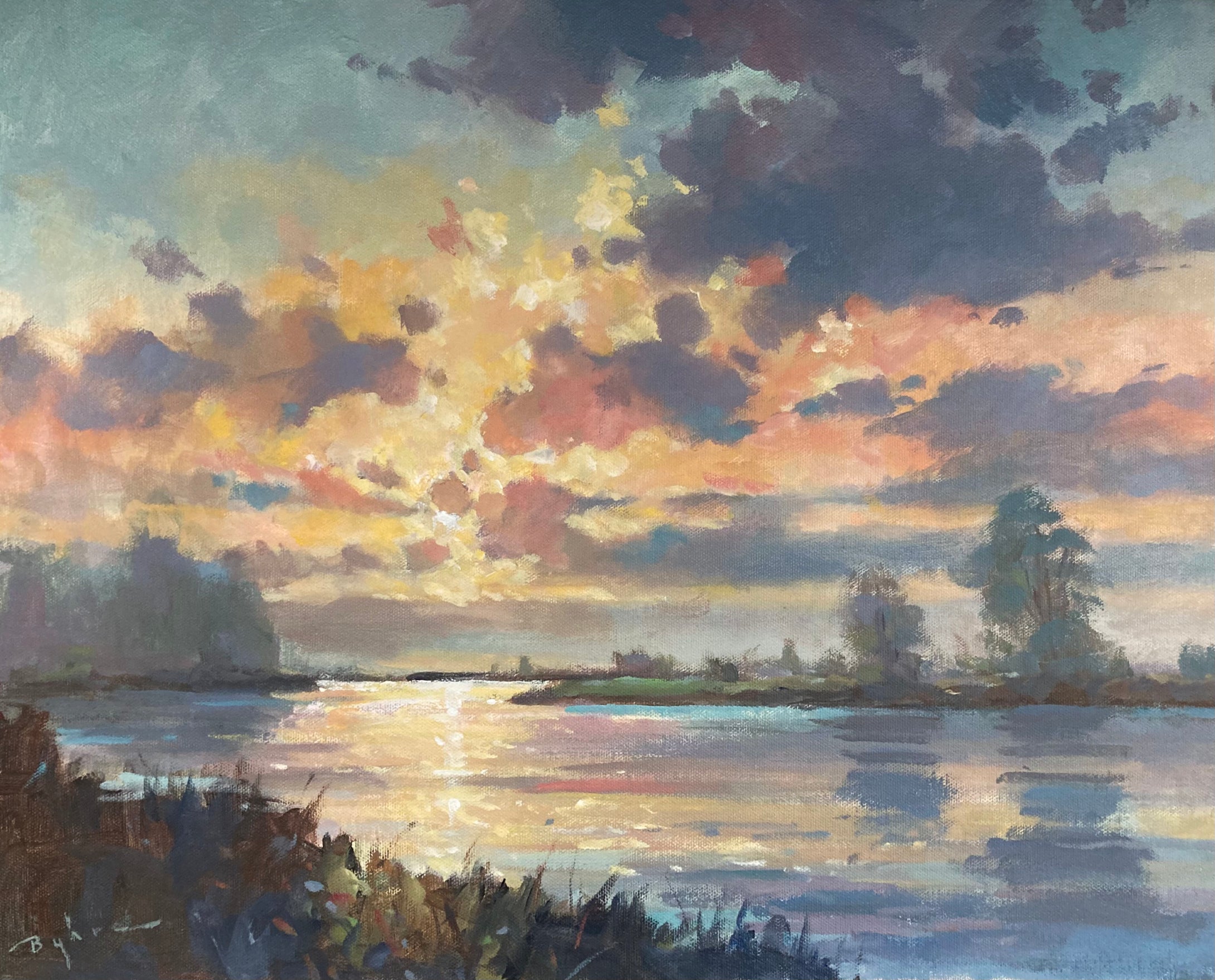‘Sunsetting Over the River’