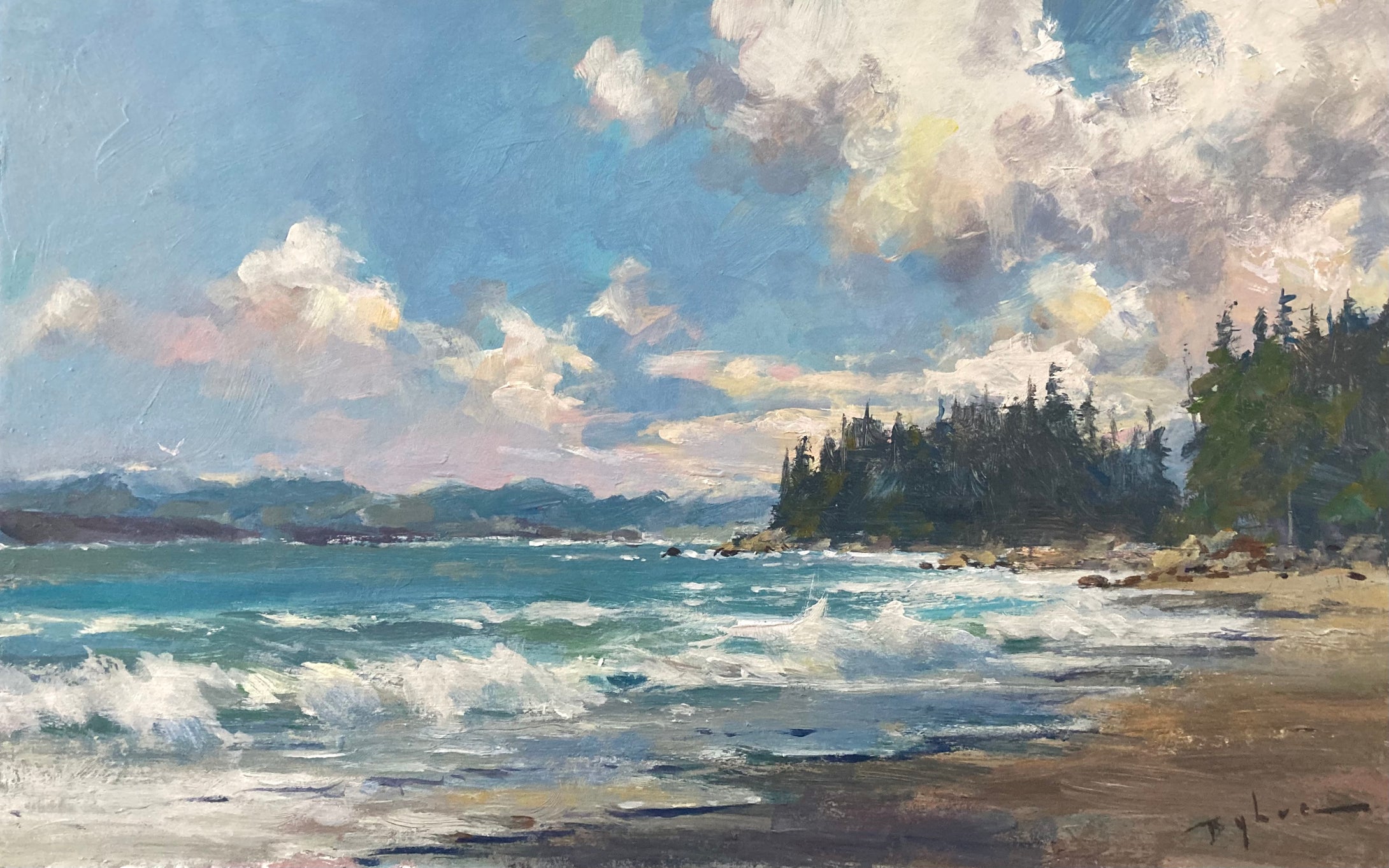 ‘Waves Along a Northwest Beach’
